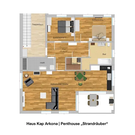 Haus Arkona Penthouse - Strandräuber